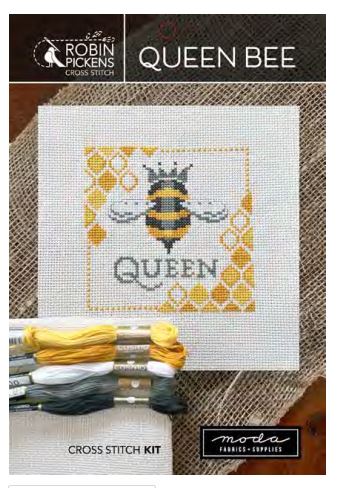 Queen Bee Cross Stitch Kit By Robin Pickens For Moda - Minimum Of 3