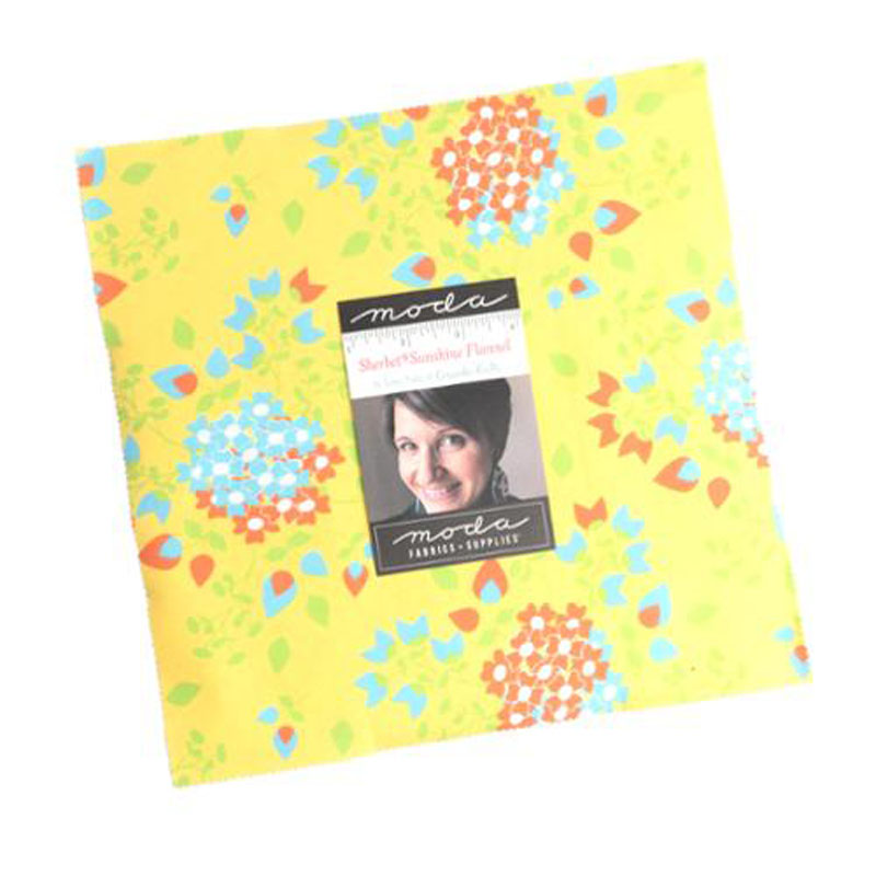Sherbet Sunshine Flannel Layer Cakes By Moda - Packs Of 4