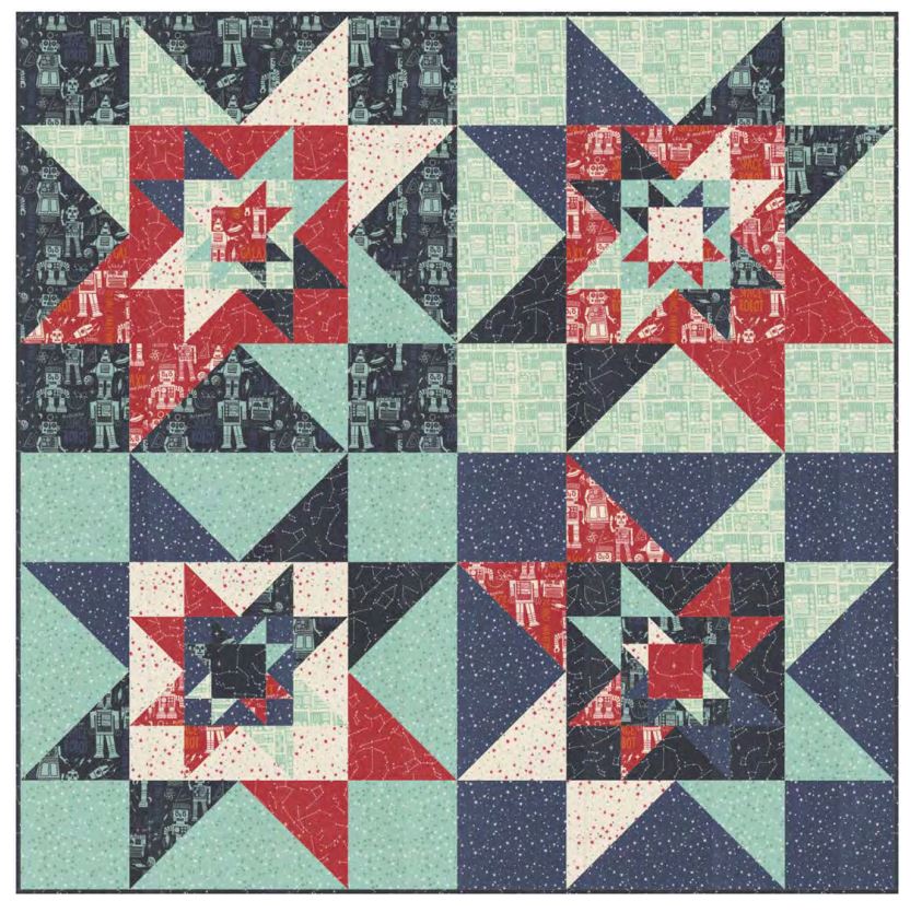 Star Stacked Pattern Pattern By Copper Kettle Quilts For Moda - Minimum Of 3