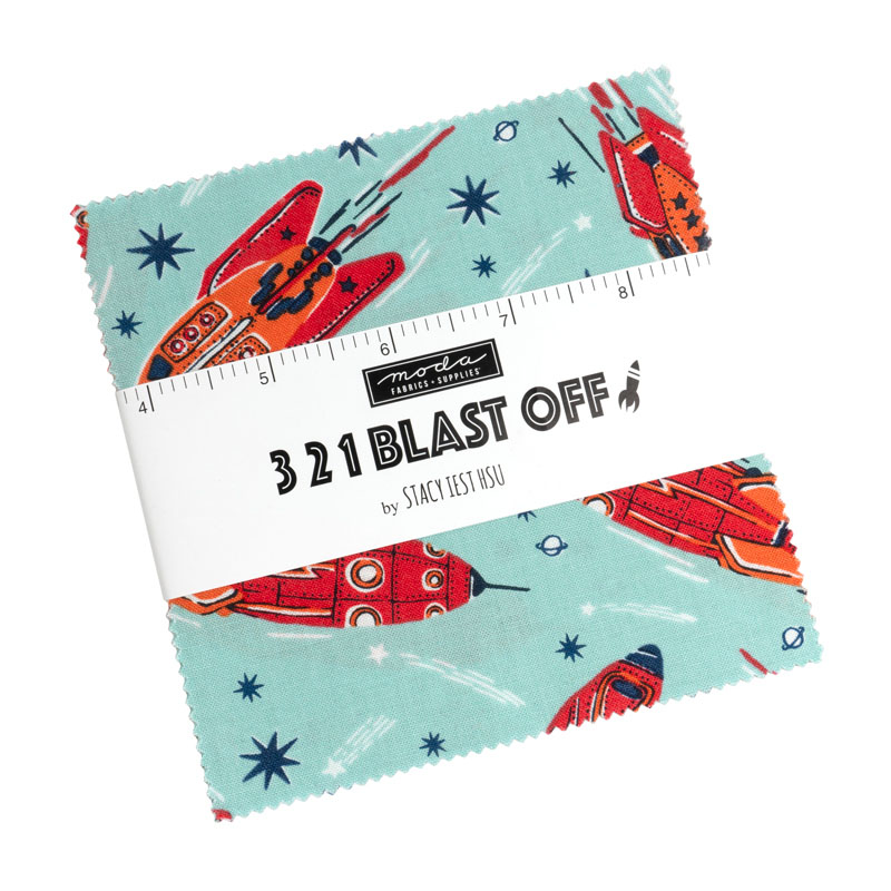 321 Blast Off Charm Packs By Moda - Packs Of 12