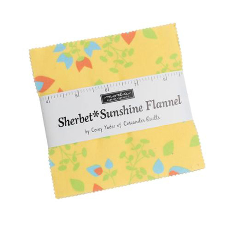 Sherbet Sunshine Flannel Charm Packs By Moda - Packs Of 12