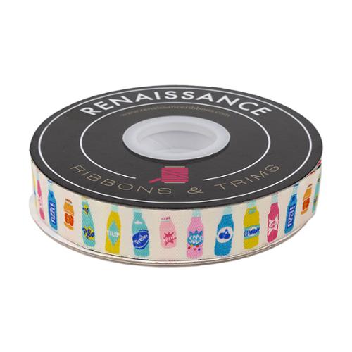 Ribbon  Pop 7/8" 13.7 Mtr Sp 22mm Col 1 By Rashida Coleman-Hale For Moda - White
