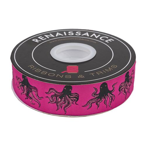 Ribbon  Mystery Food 1 1/2" 13.7 Mtr Sp 38mm Col 1 By Sarah Watts For Moda - Pink