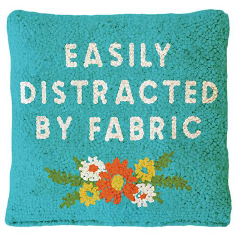 Wool Hooked Pillow Distracted 16" X 16" By Cathe Holden For Moda