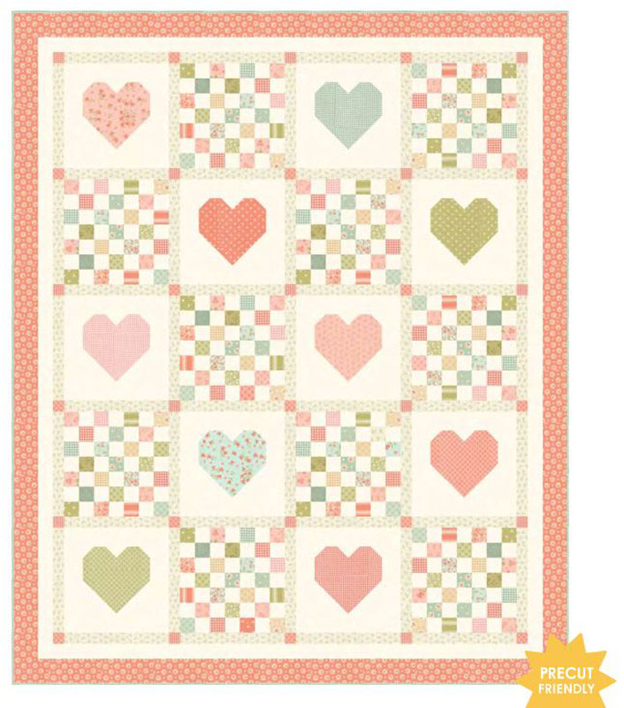 Happy Hearts Pattern By My Sew Quilty Life For Moda - Minimum Of 3