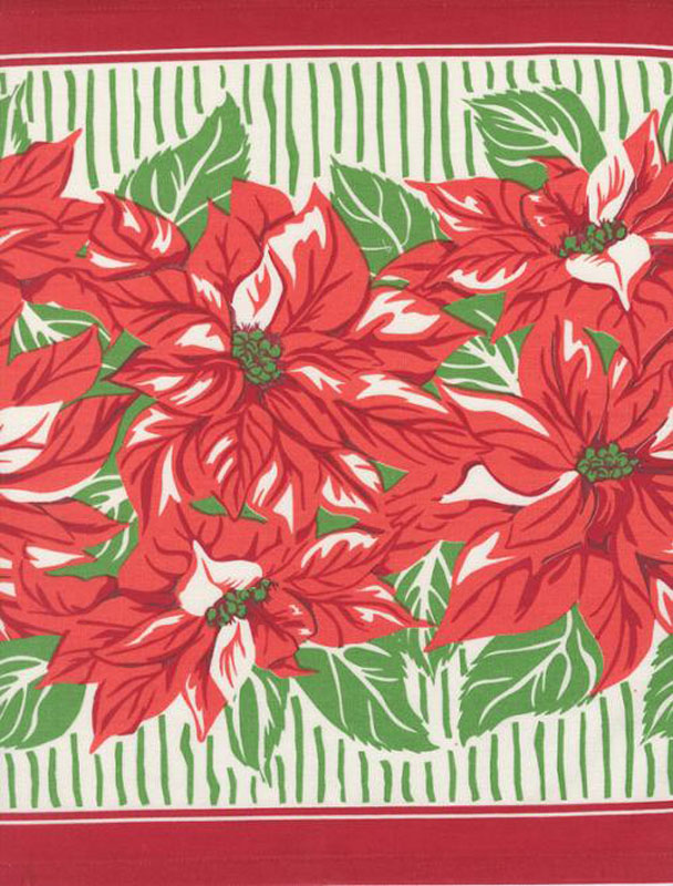 Classic Retro Toweling Floral 16" By Stacy Iest Hsu For Moda - Poinsettia Pop