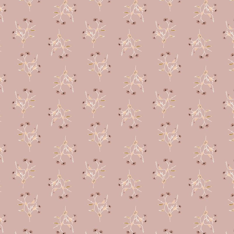 Enchanted Blossoms By Cotton + Steel Fabrics For Rjr Fabric - Sweet Pea - Mauve Mist Fabric