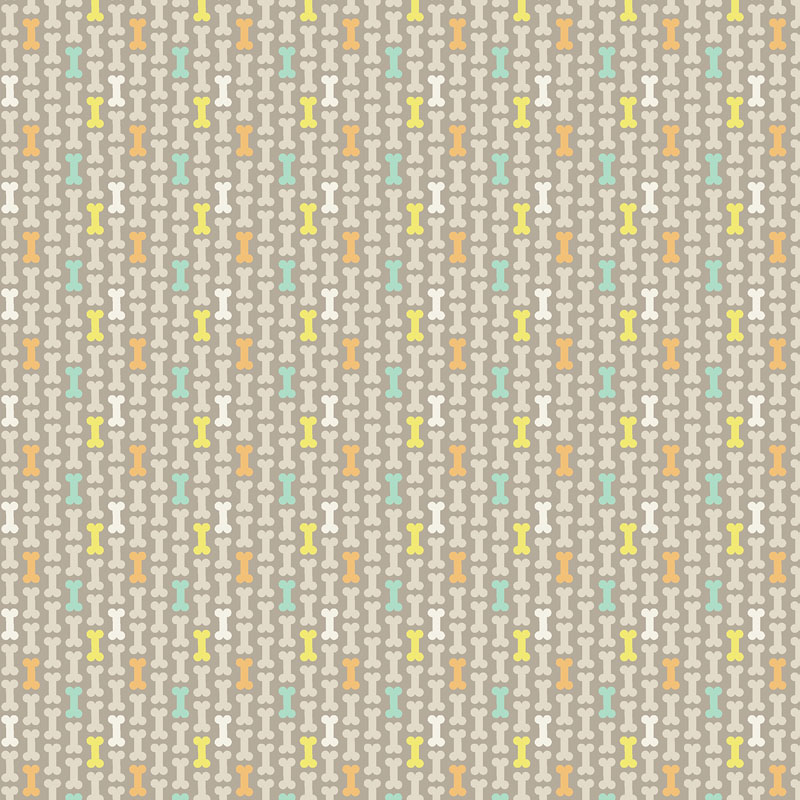 Woof You By Cotton + Steel Fabrics For Rjr Fabrics - Snack Pack - Mocha Cream Fabric