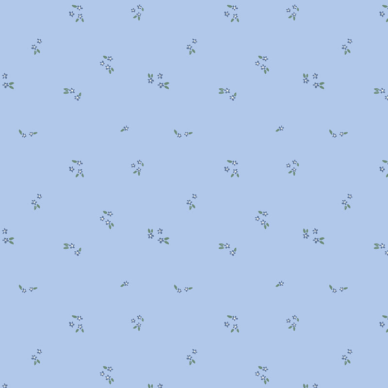 Fairyberry Grove By Cotton + Steel Fabrics For Rjr Fabrics - Cornflower Fabric