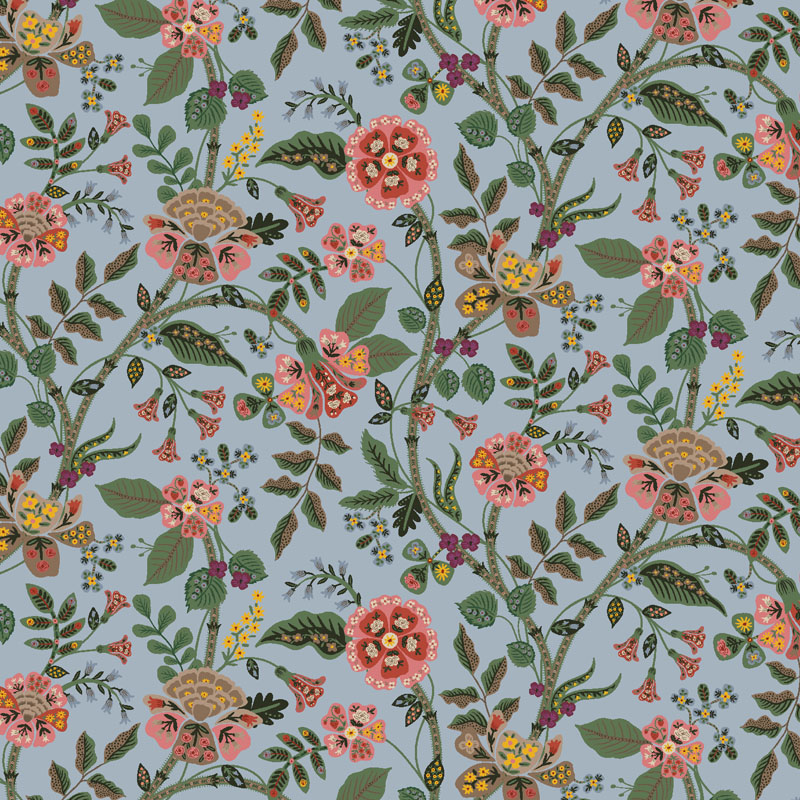 Gracie By Rifle Paper Co. For Cotton + Steel Fabrics - Slate Rayon Fabric