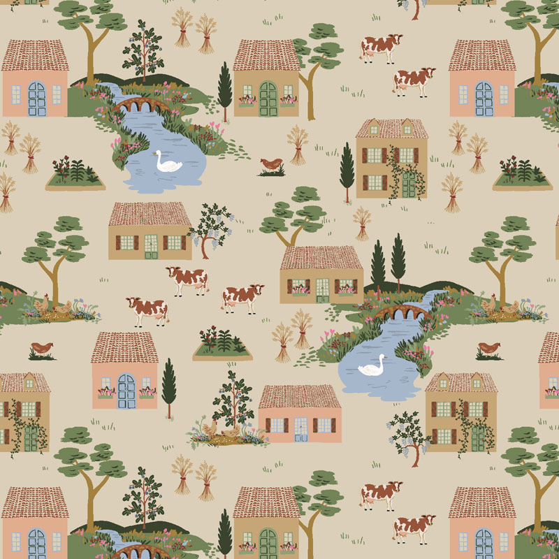 Gracie By Rifle Paper Co. For Cotton + Steel Fabrics - Cotswolds - Linen Fabric