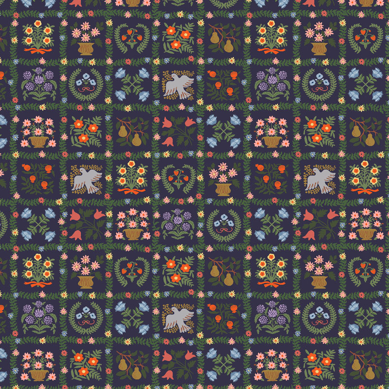 Gracie By Rifle Paper Co. For Cotton + Steel Fabrics - Garden Album - Navy Fabric
