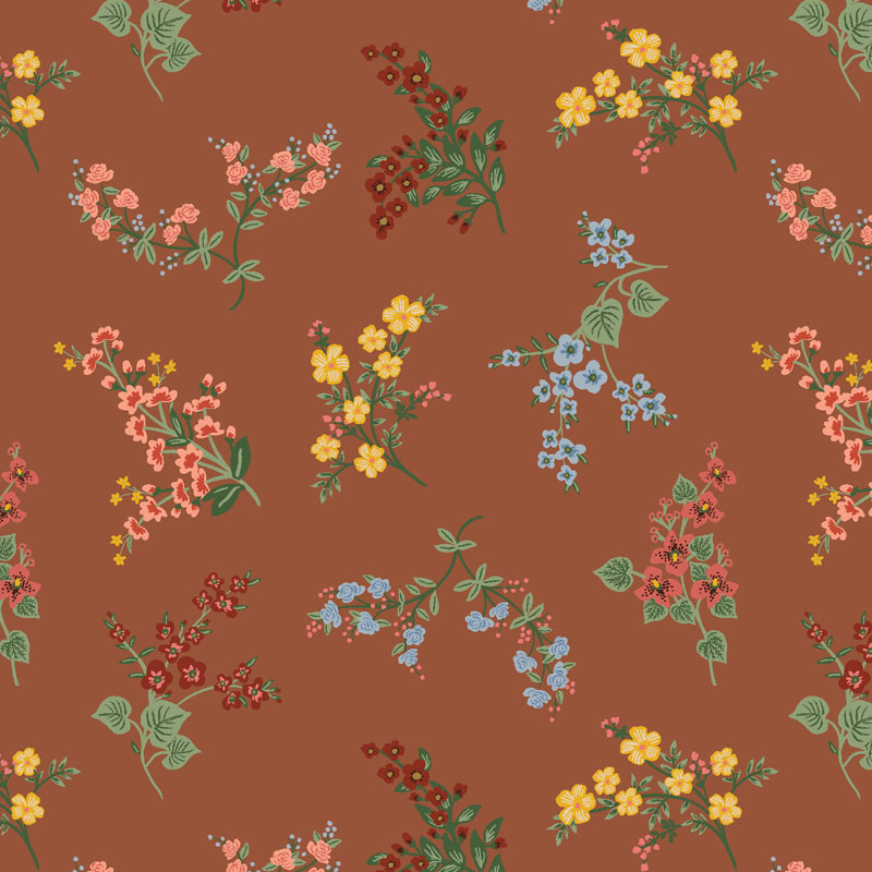 Gracie By Rifle Paper Co. For Cotton + Steel Fabrics - Amelia - Clay Fabric