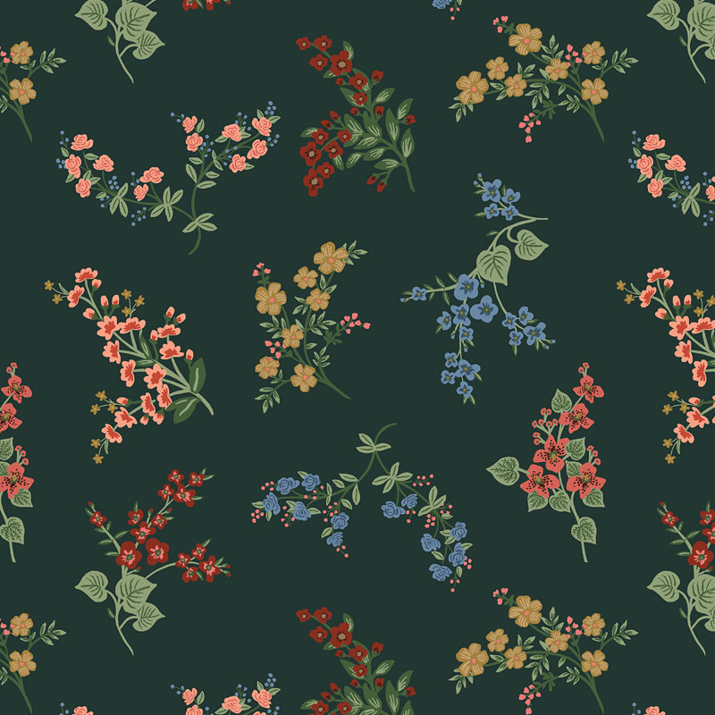 Gracie By Rifle Paper Co. For Cotton + Steel Fabrics - Amelia - Evergreen Fabric