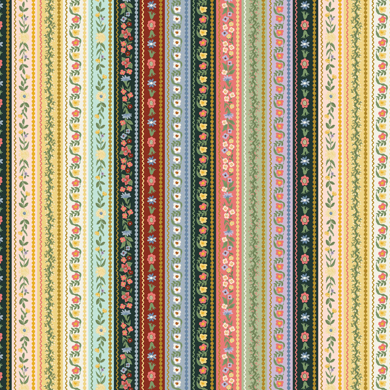 Gracie By Rifle Paper Co. For Cotton + Steel Fabrics - Gemma - Original Multi Metallic Fabric