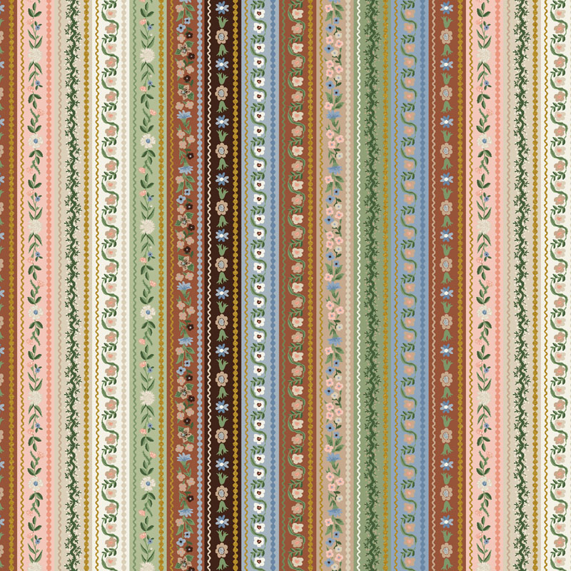 Gracie By Rifle Paper Co. For Cotton + Steel Fabrics - Gemma - Multi Two Metallic Fabric