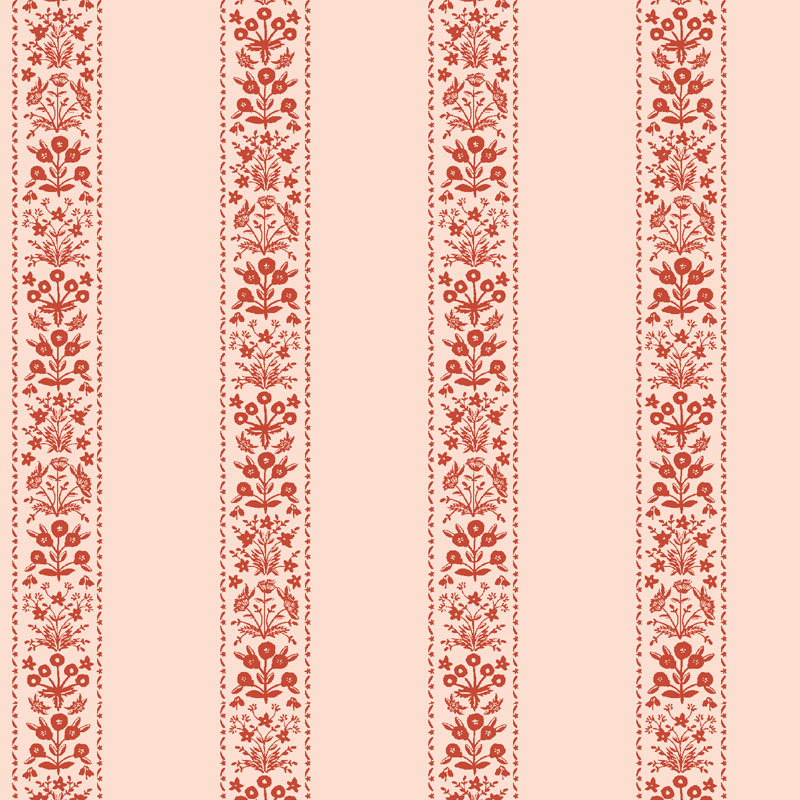 Gracie By Rifle Paper Co. For Cotton + Steel Fabrics - Estee Stripe - Pink Fabric