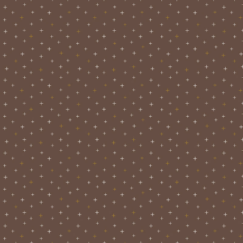 Cotton + Steel Basics - Be Positive By Cotton + Steel Fabrics  - Chocolate Brown Metallic Fabric