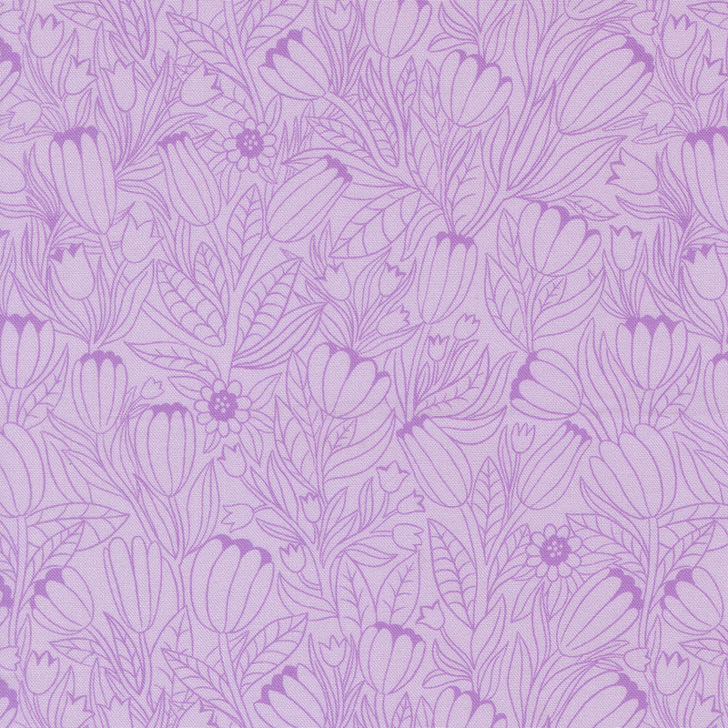 Floral Fondant By Linn Warme For Moda - Lavender