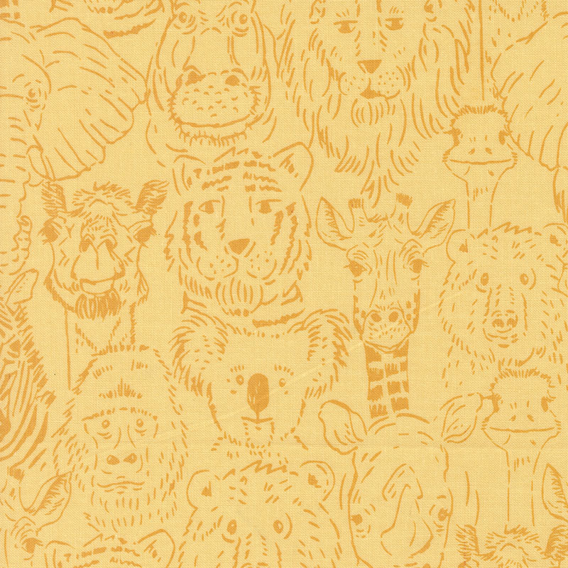 Animal Park Fun By Stacy Iest Hsu For Moda - Banana