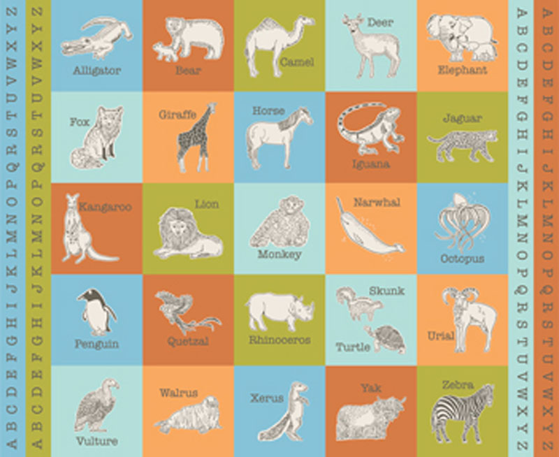 Animal Park Fun By Stacy Iest Hsu For Moda - 36" X 45" Panel - Multi