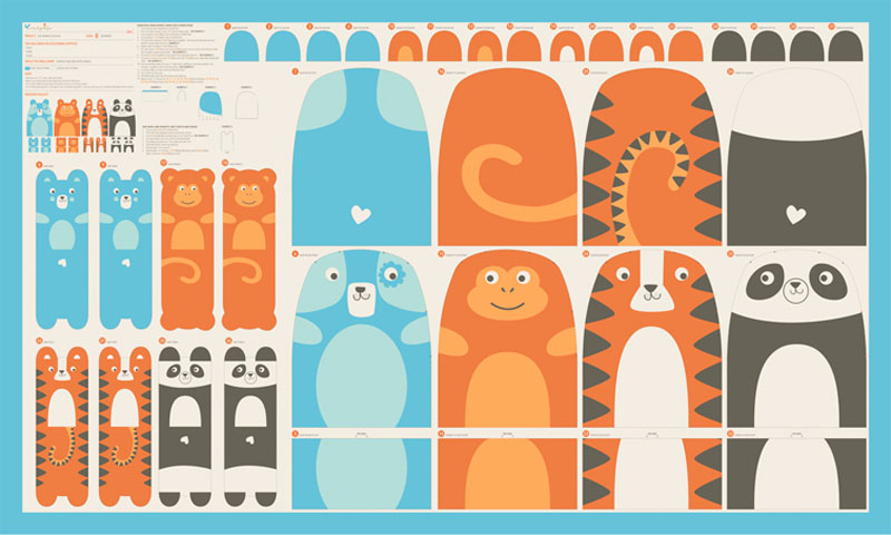 Animal Park Fun By Stacy Iest Hsu For Moda - 36" X 60" Panel - Multi
