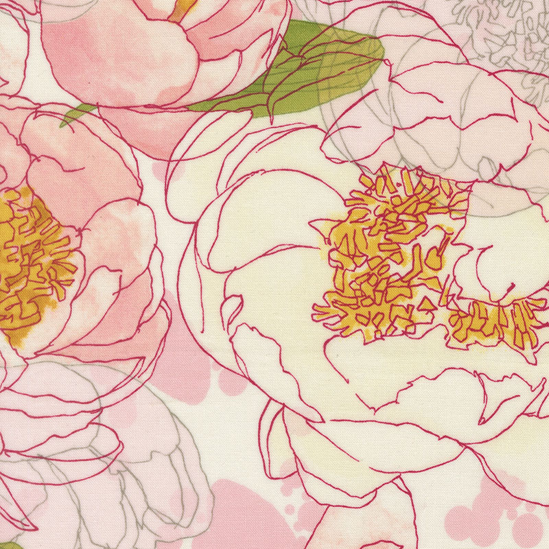 Darling Peony By Robin Pickens For Moda - Cream