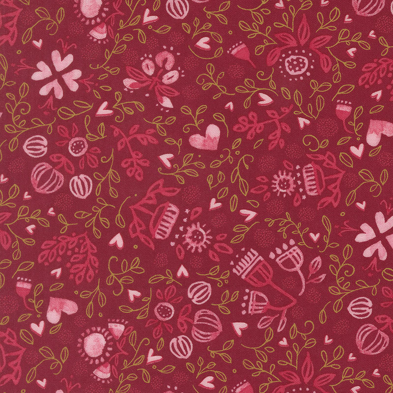 Darling Peony By Robin Pickens For Moda - Cranberry