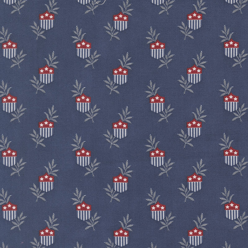 American Gatherings Iii By Primitive Gatherings For Moda - Nautical Blue