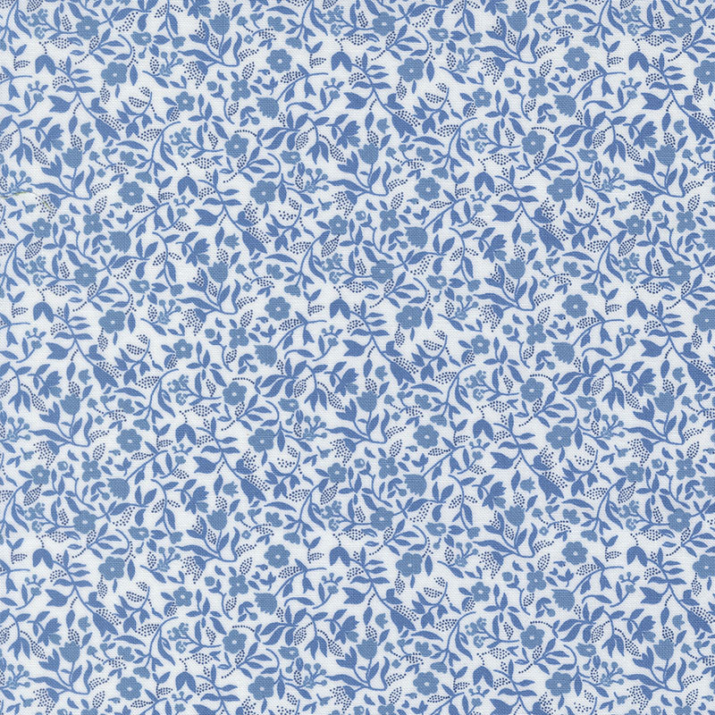 Blueprint By Camille Roskelley For Moda - White Blue