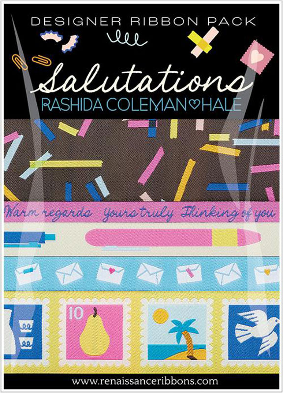 Designer Ribbon Pack Salutations Park 5 Pcs 1 Yd Each By Rashida Coleman-Hale
