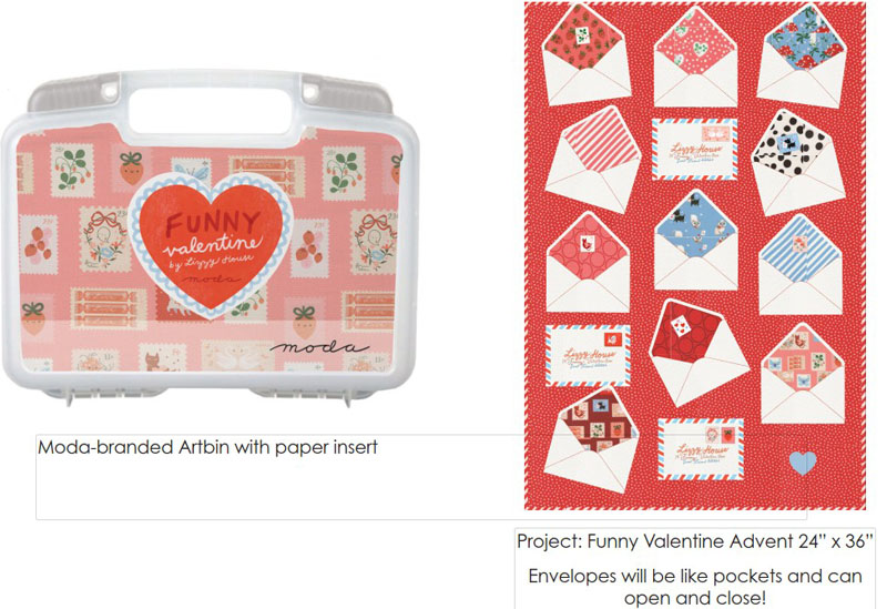 Funny Valentine Collectors Bin By Lizzy House For Moda - Minimum Of 2