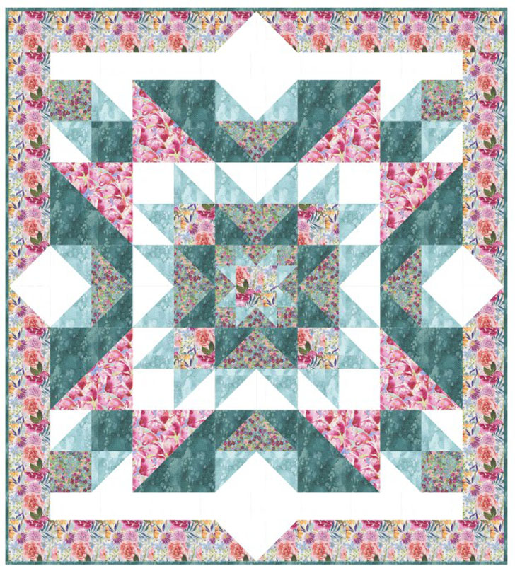 Sadie\'s Stars Pattern By Lavender Lime For Moda - Minimum Of 3