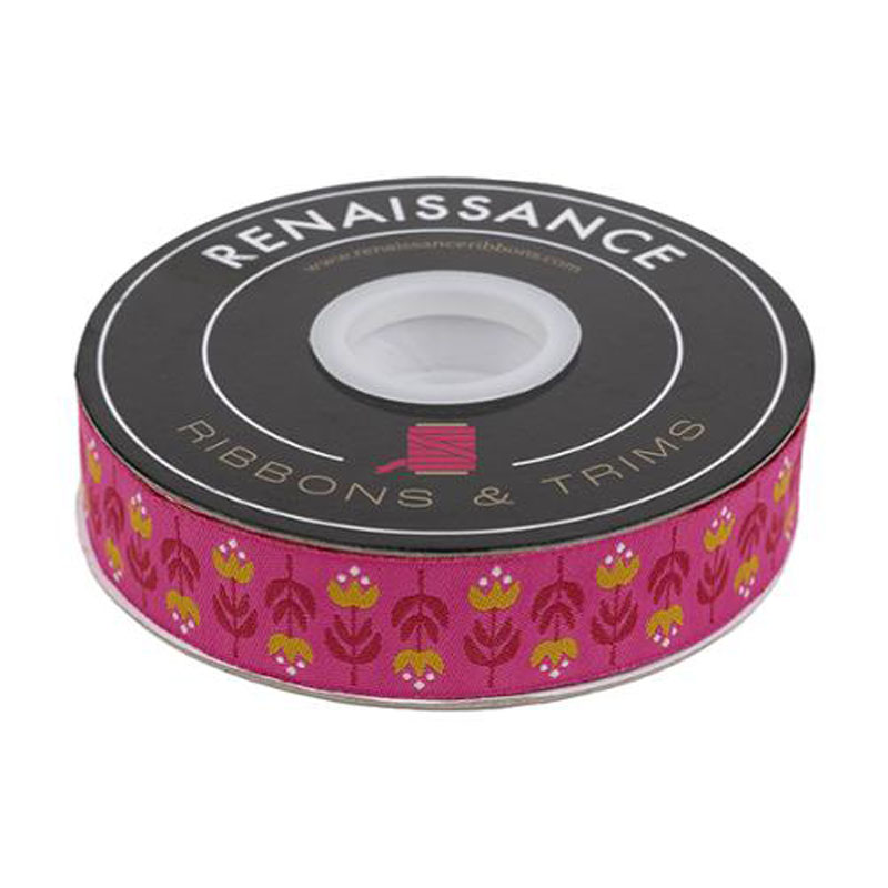 Ribbon  Pick Guard 7/8" 13.7 Mtr Sp 22mm Col 1 By Rashida Coleman-Hale For Moda - Pink