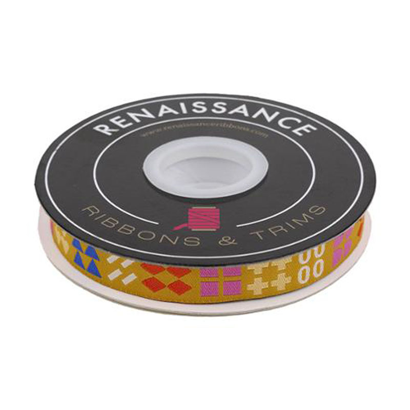 Ribbon Shapely 5/8" 13.7 Mtr Sp 16mm Col 1 By Rashida Coleman-Hale For Moda - Yellow