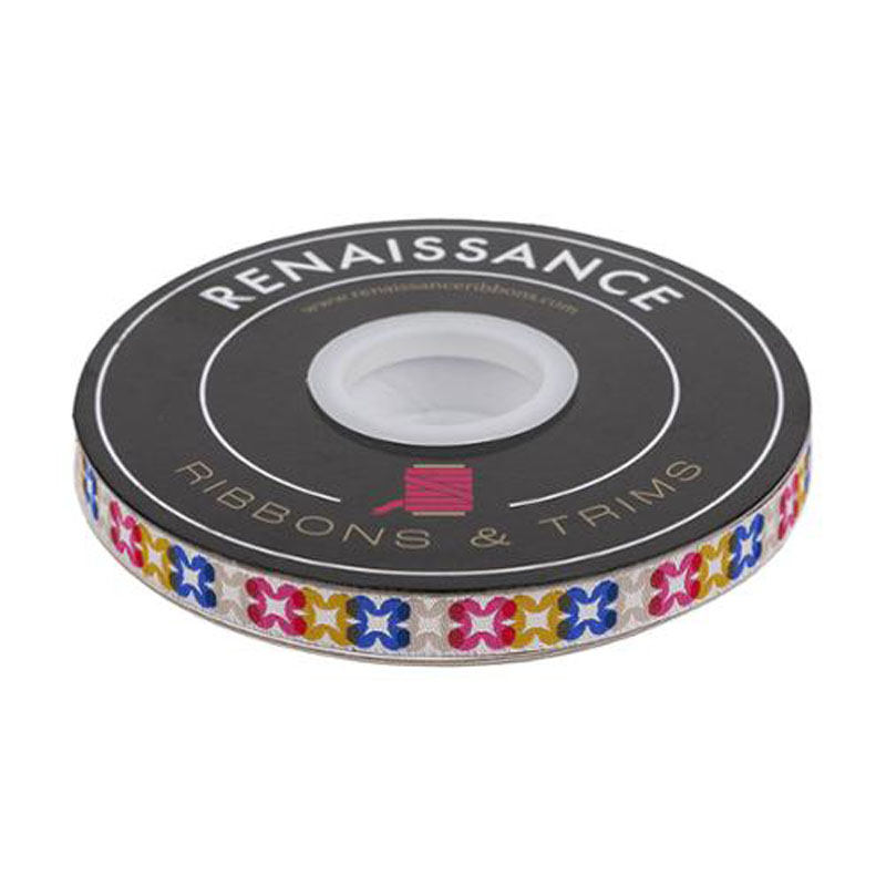 Ribbon Flower Plaid Blue 3/8" 13.7 Mtr Sp 10mm Col 1 By Rashida Coleman-Hale For Moda - Multi