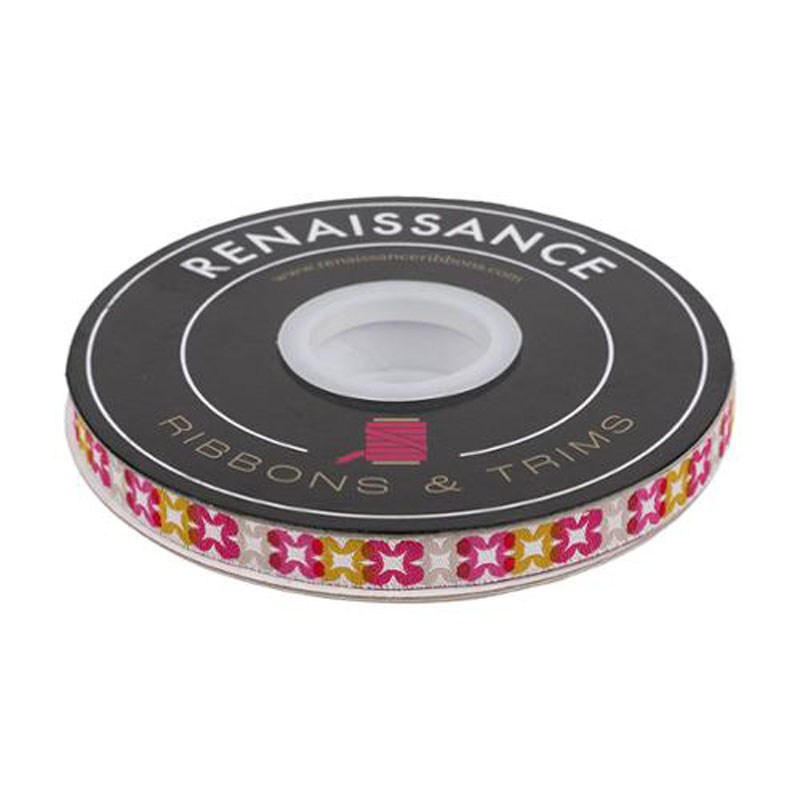 Ribbon Flower Plaid Raspberry 3/8" 13.7 Mtr Sp 10mm Col 2 By Rashida Coleman-Hale For Moda - Multi