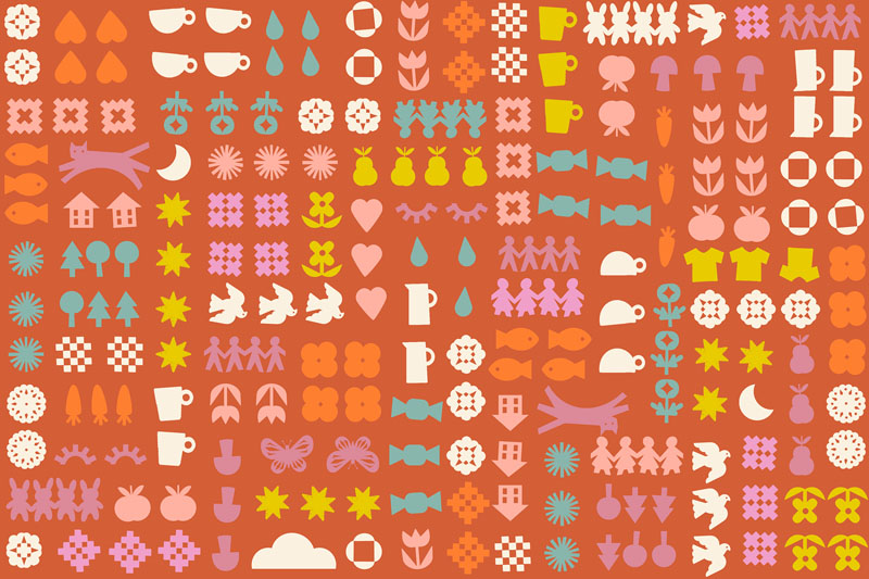 Paper Cuts 2 By Rashida Coleman-Hale Of Ruby Star Society For Moda - Persimmon