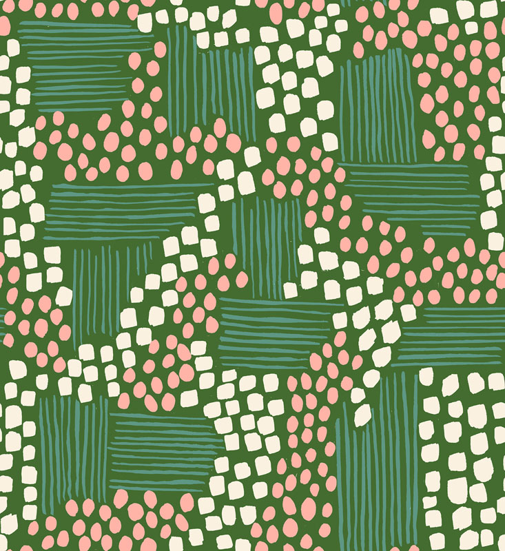 Reimagined Landscapes By Jen Hewett Of Ruby Star Society For Moda - Endpaper Green