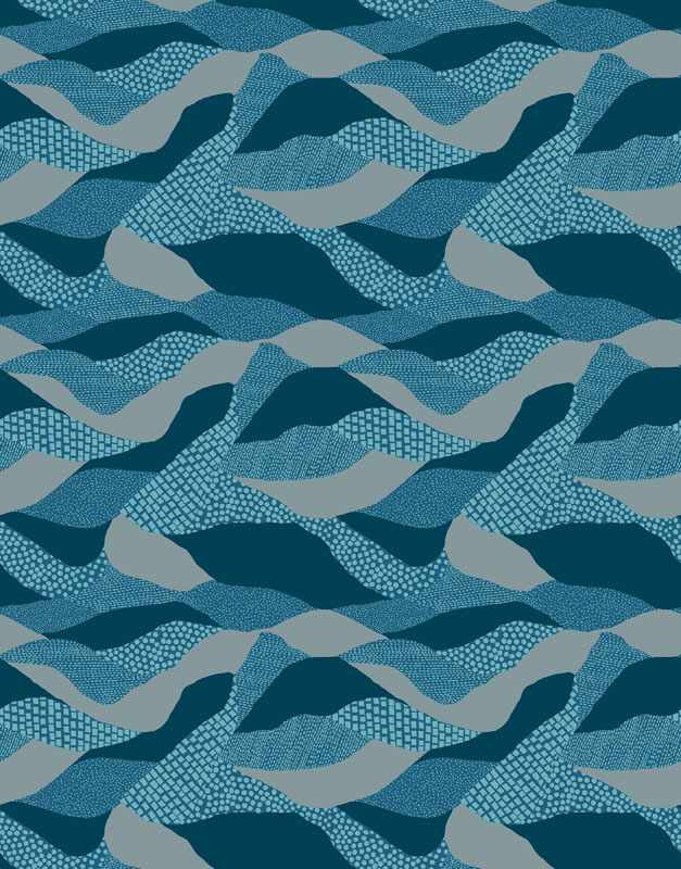 Reimagined Landscapes By Jen Hewett Of Ruby Star Society For Moda - Teal