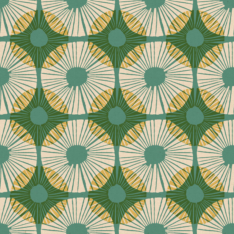 Reimagined Landscapes By Jen Hewett Of Ruby Star Society For Moda - Canvas - Watercress