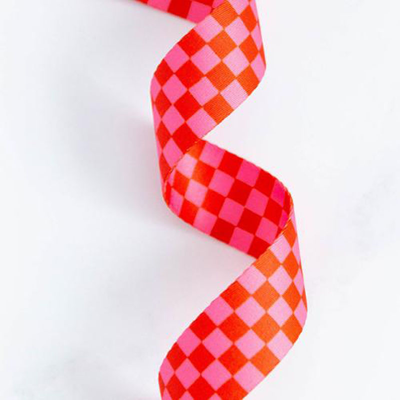 Webbing Checker Starwberry 1.5" Wide 22.86 Mtr By Alexia Marcelle Abegg For Moda