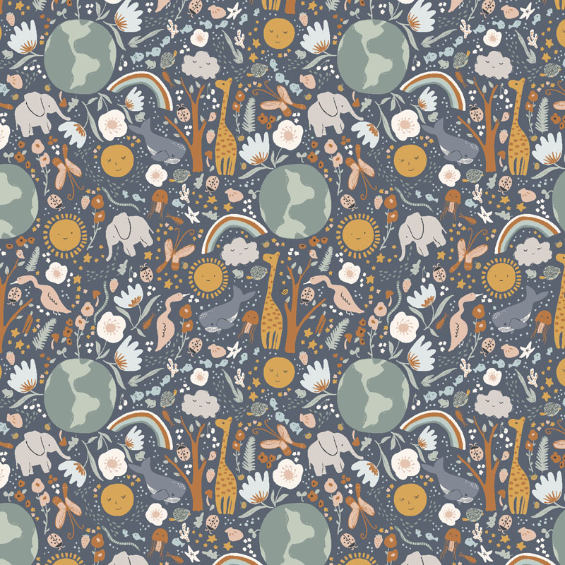 Wonderful World By Cotton + Steel Fabrics For Rjr Fabrics - In The Midnight Hour