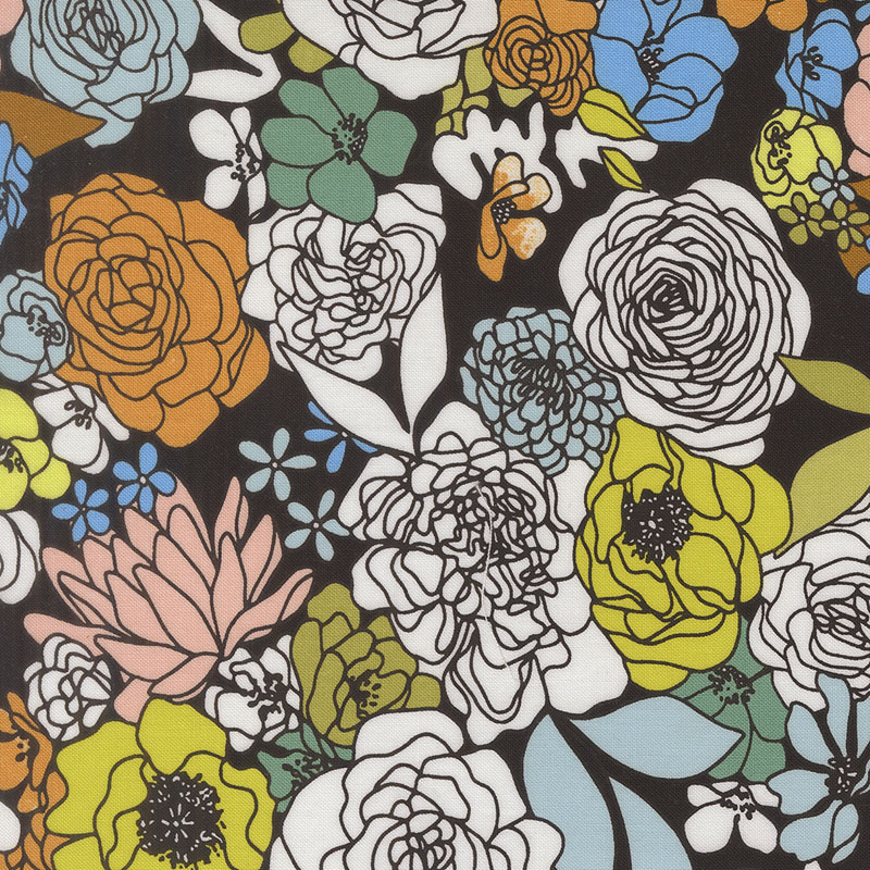 True To Hue By Alli K Design For Moda - Black As Night