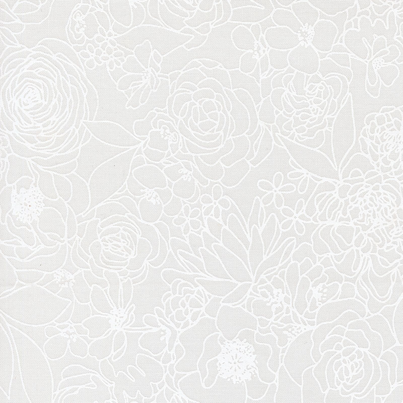 True To Hue By Alli K Design For Moda - Love Dove White