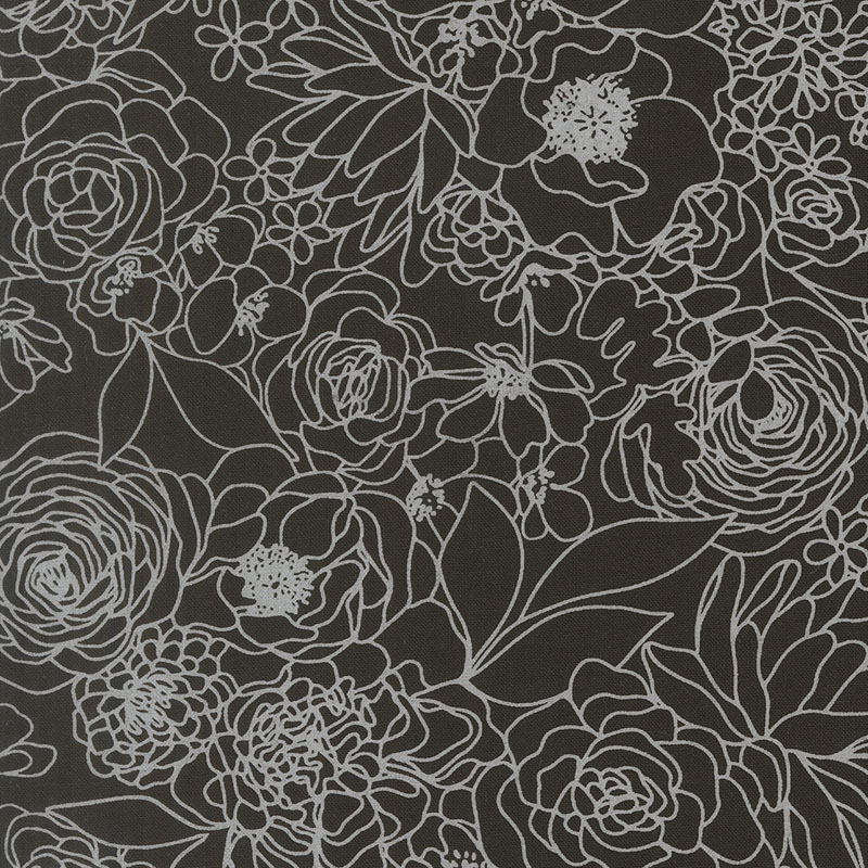 True To Hue By Alli K Design For Moda - Black As Night White
