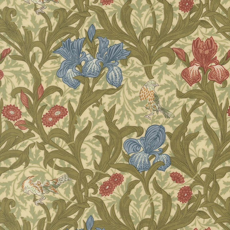 Morris Muse By Barbara Brackman For Moda - Parchment