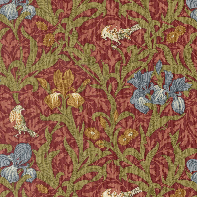Morris Muse By Barbara Brackman For Moda - Russet