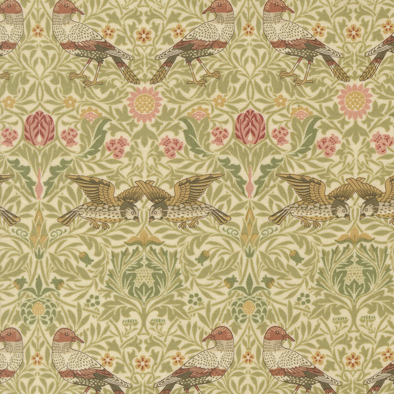 Morris Muse By Barbara Brackman For Moda - Parchment