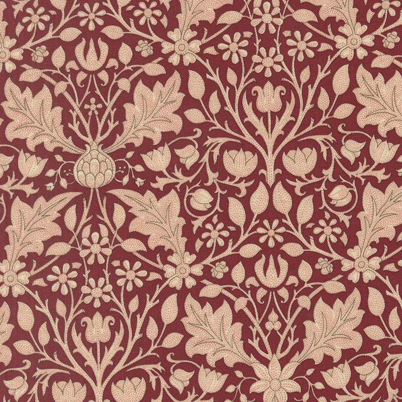 Morris Muse By Barbara Brackman For Moda - Russet